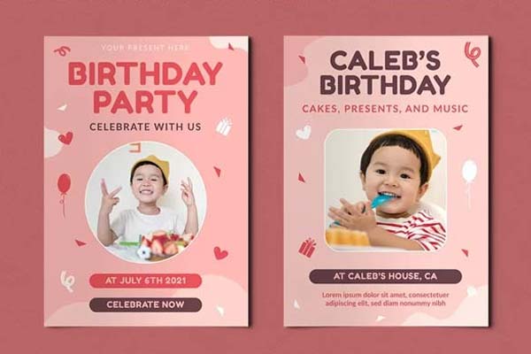 Sample Birthday Party Flyer Templates – High-quality Free & Premium PSD, Ai, Word, InDesign, Vector, EPS, PNG, TIFF Format Flyer Design Download